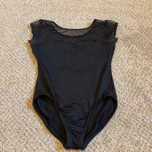 Black Mesh Motionwear Adult Leotard